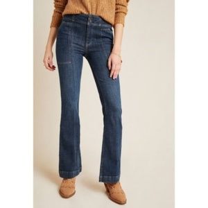 Anthro High-Rise Utility Bootcut Jeans